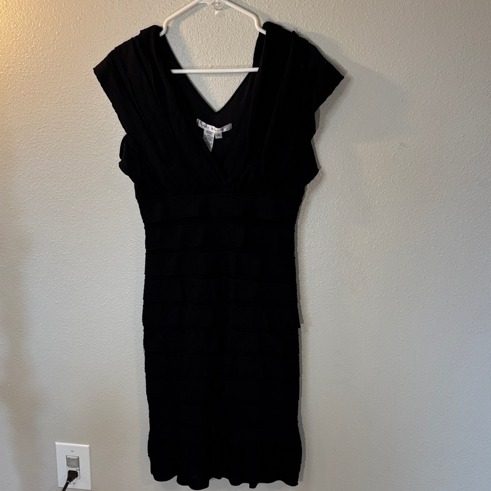 Max Studio Elegant Black Midi Dress -62sku